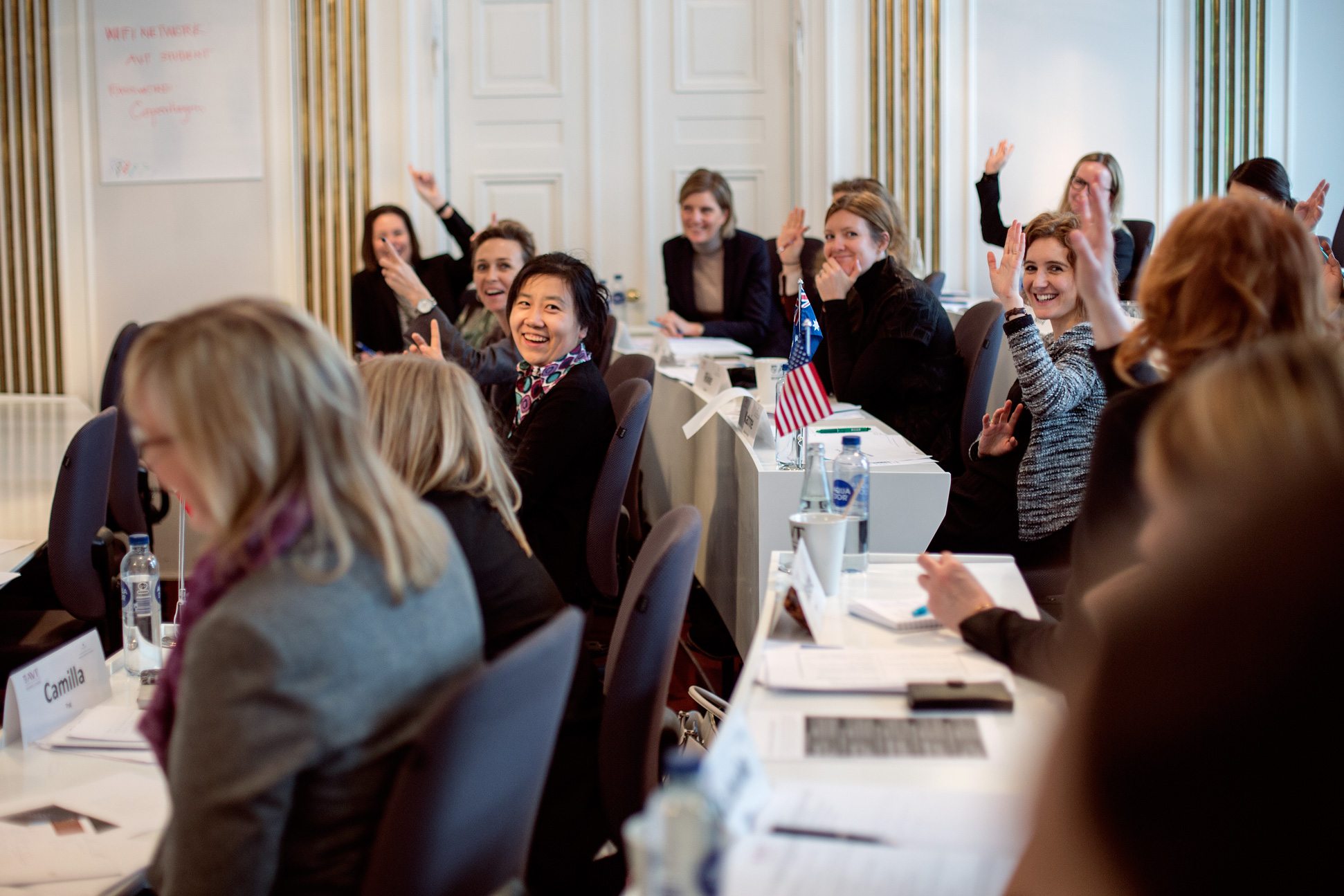Women in a conference hall